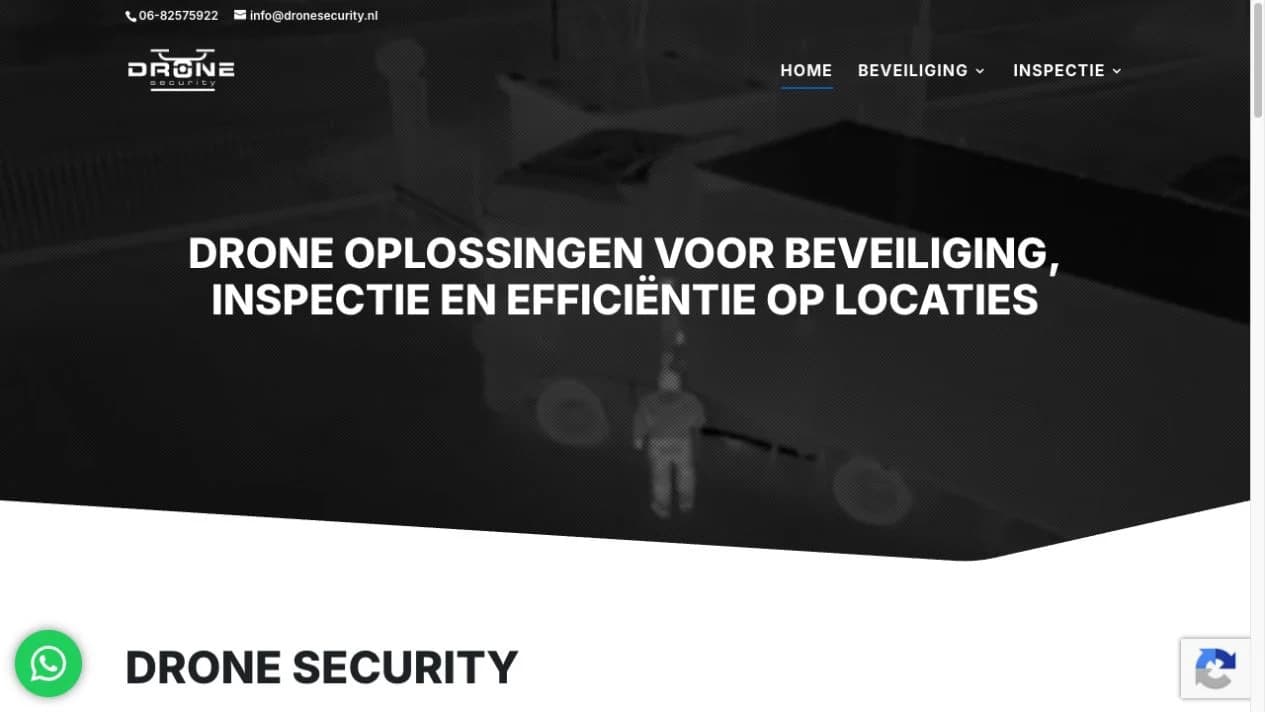 Homepage van DroneSecurity