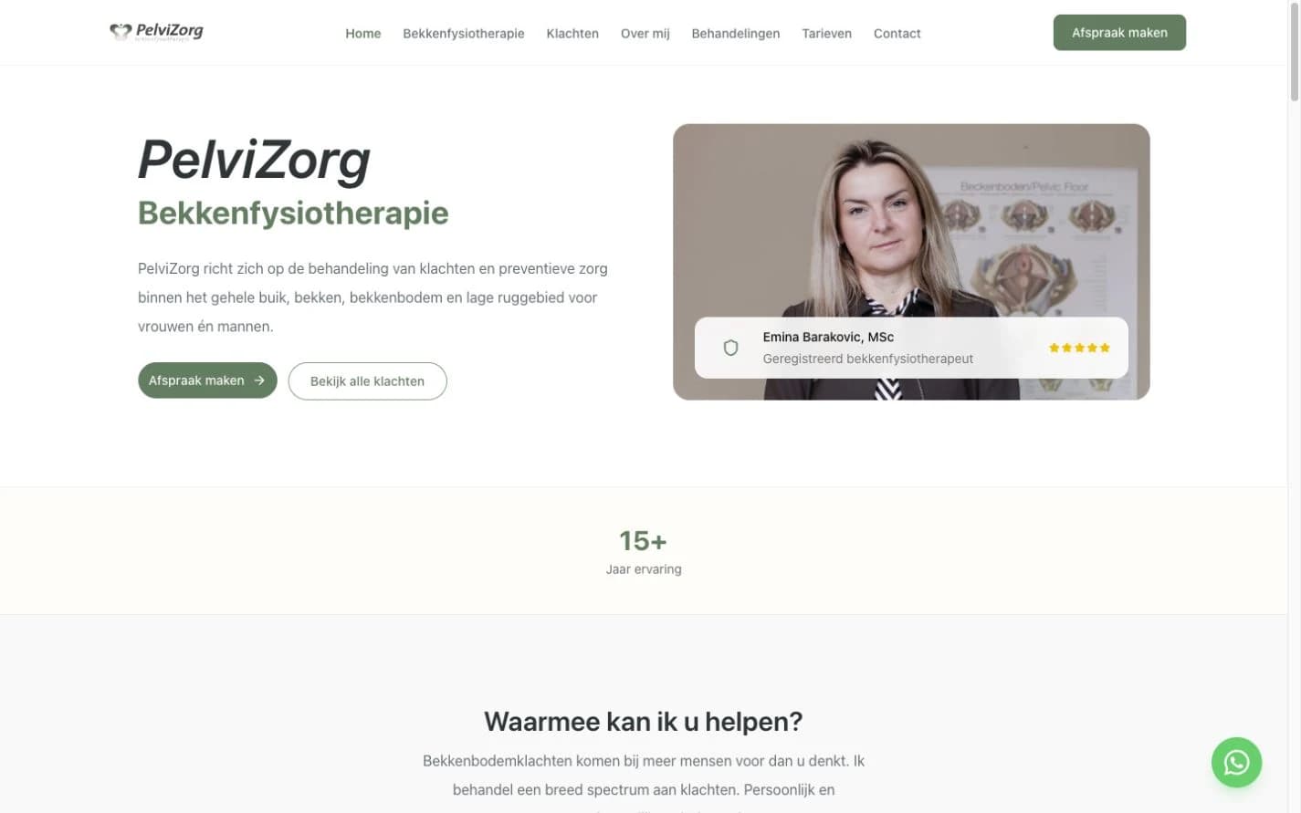 Homepage van PelviZorg